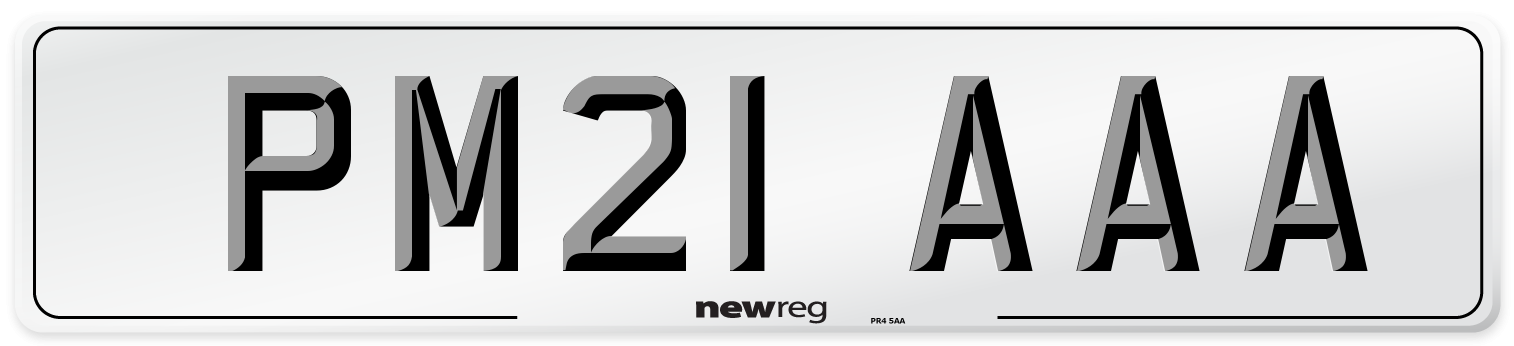 PM21 AAA Number Plate from New Reg